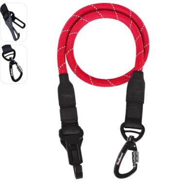 Imagem de PetBonus Cinto de segurança para cães para carro, corda de carro de cachorro arnês de segurança para veículos, cinto de fivela de cachorro com fivela resistente mosquetão para cães pequenos, médios e