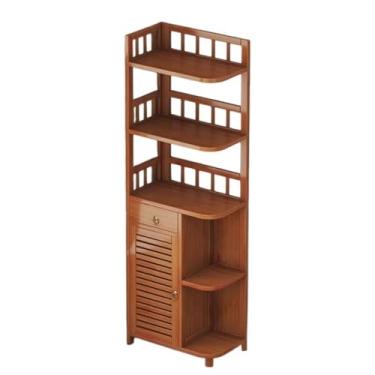 Imagem de Armário de canto de estante, quarto, armário lateral da sala de estar do chão ao teto, armário de armazenamento, estante de livros independente (natural, grande)