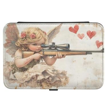 Imagem de Burbuja Caixa de joias de viagem Cupido dos Namorados para mulheres e meninas, estojo de joias portátil de couro PU organizador para brincos, anéis, colares e pulseiras