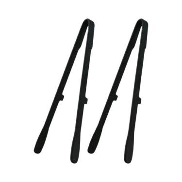 Imagem de Pinças De Silicone Pretas Antiderrapantes Para Alimentos, 2 Peças, Ute