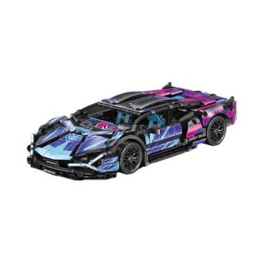 Imagem de Blocos De Montar De Carro De Corrida Com 1614 Peças, Supercarro Clássi