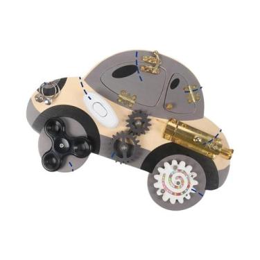 Imagem de Brinquedo Montessori De Madeira: Volante Sensorial Para Crianças Peque