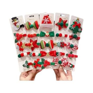 Imagem de Conjunto De Presilhas De Cabelo De Natal, 5 Peças, Acessórios Para Fra
