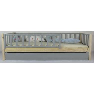 Imagem de Bicama Montessoriana Solteirão Base Colorida Madeira Maciça Pinus - Pi