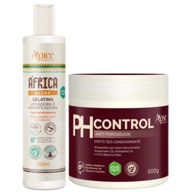 Imagem de Kit Africa Baoba Apse Gelatina Ativadora + Ph Control 500g Anti Porosi