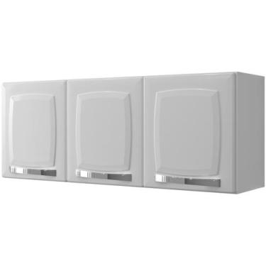 Imagem de Armário Aéreo de Cozinha Branco 3 Portas Rose - Itatiaia, Branco