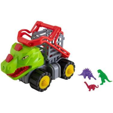 Imagem de Caminhao dino construction jaula 0153 - Samba Toys, Verde e Vermelho, 