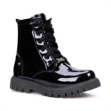 Imagem de Bota Infantil Coturno Feminino Preto Menina Fashion-Feminino