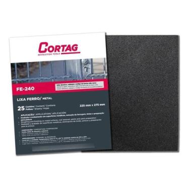 Imagem de Lixa para Ferro Cortag FE240 Nº 036 Papel Abrasivo Pesado para Metal e