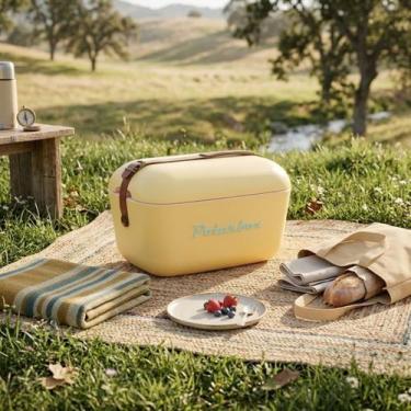 Imagem de Caixa Térmica Retrô Polarbox Cooler Portátil Praia Piscina Camping 12L