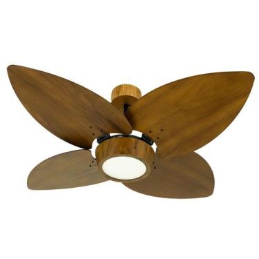Imagem de Ventilador de Teto Natuvent Dahlia Led 4 Pás Madeira Imbuia, 110V, 300