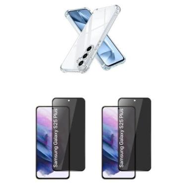 Imagem de 2UN Películas Fosca Privativa+ Capa Silicone TPU Para Galaxy S25 Plus 