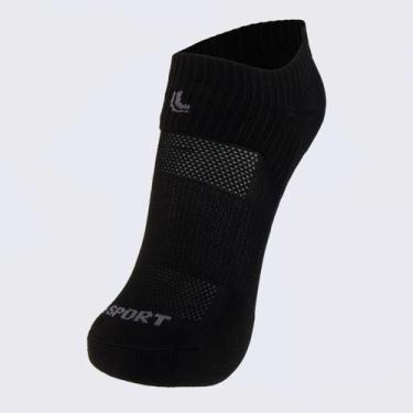 Imagem de Meia Lupo Cano Baixo Dry Fit Running Feminina Preta, 33-36