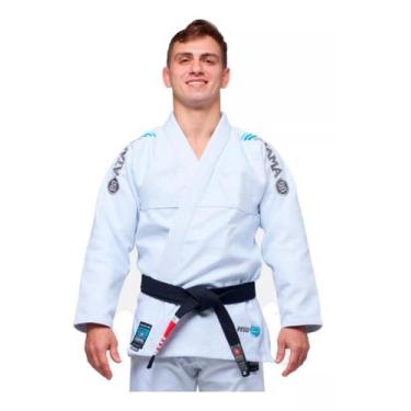 Imagem de Kimono Mundial 10 Branco Jiu Jitsu Trançado BJJ Atama, Branco, A3, Uni