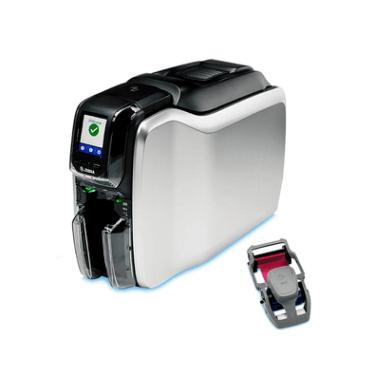 Imagem de Kit Zebra Ribbon Color 58x99 + Impressora Zc300, USB, Ethernet