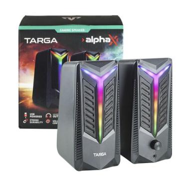Imagem de 2 Caixas De Som Gamer RGB 16W Com Saída Para Fone Para PC Alpha X Targ