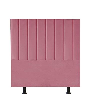 Imagem de Cabeceira Estofada Carla 90 cm Solteiro Quarto para Cama Box Suede Rosa
