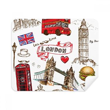 Imagem de Pano de limpeza de tela Heart Tower Bus Car UK Hamburger Landmark 2 peças tecido de camurça