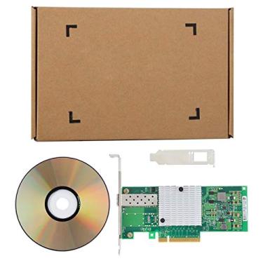 Imagem de ASHATA Placa de rede Fibra, porta única de 10 Gbps para 82599EN Chip E10G41BTDA X520-DA1, placa de rede Gigabit com interface PCI-Express 2.0 5.0 GT/s Lane x 8 Lane placa mãe