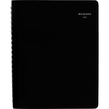 Imagem de Livro de compromissos diários 2023 Four Person Group da AT-A-GLANCE, 20,32 cm x 28,94 cm, grande, DayMinder, preto (G56000)