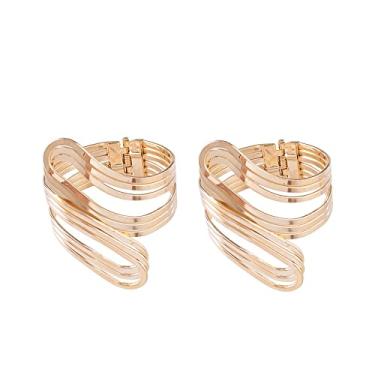 Imagem de porta-cortinas Laços de cortina de dobra criativos Laços de cortina de fivela de clipe de cortina, ouro, 4 peças