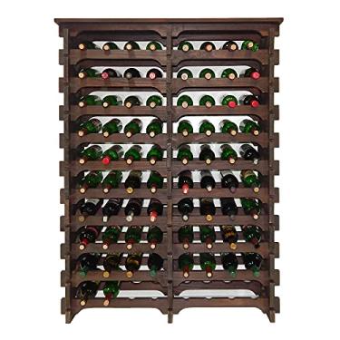 Imagem de Adega Vinho Madeira 80 Garrafas Tipo Mesa Cor Imbuia C08 Cevey Adegas e Artesanatos