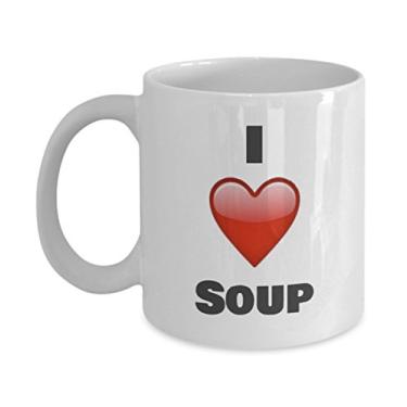 Imagem de Caneca de café I love Soup - Caneca de sopa presente
