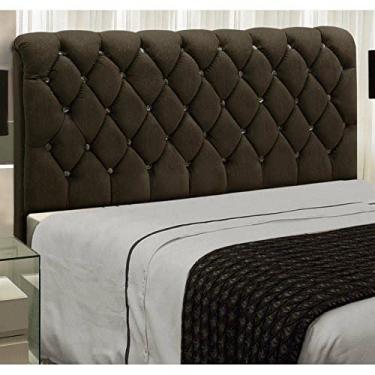 Imagem de Cabeceira Box Queen Luxúria 160 cm Suede Chocolate 1300 JS Móveis