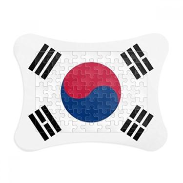 Imagem de Moldura de quebra-cabeça com a bandeira nacional da Coreia do Sul da Ásia para decoração de imagens