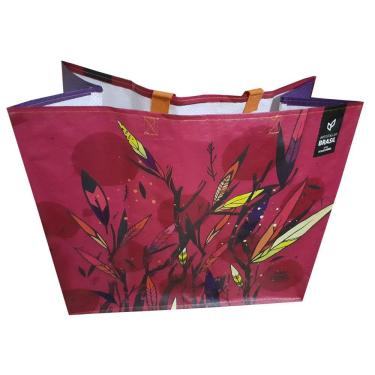 Imagem de Sacola De Ráfia Retornável Grande 39X44x22cm Cores Nat. B4u