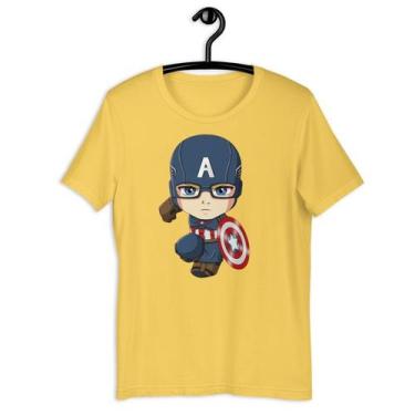 Imagem de Camiseta Camisa Infantil Unissex - Capitão América Marvel - Amazing
