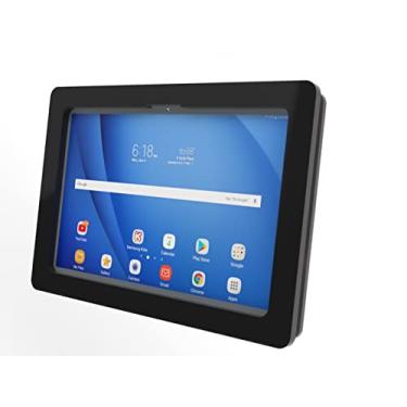 Imagem de TABcare Gabinete VESA de acrílico antifurto de segurança para Samsung Galaxy TAB A8 10,5 com kit de montagem na parede (preto, TAB A8 10,5)