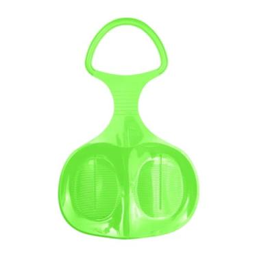 Imagem de Fancyes Trenó de neve downhill trenó grama areia deslizante trenó grande tobogã placa de esqui resistente com alça luge para meninos meninas, Verde