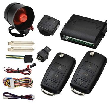 Imagem de Kit central central central de carro MASO com trava de segurança de carro e sensor de choque + caixa Contorl + 2 controles remotos de substituição para fechadura de porta central do carro