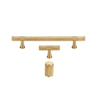 Imagem de Puxador de maçaneta de armário com padrão de cruz de corte de diamante de latão, barra em T alongada, 38 cm, maçaneta de gaveta para porta de vestiário, CH035, BB, 64116