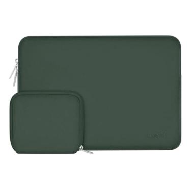Imagem de MOSISO Capa para laptop de 15 polegadas e 15 polegadas compatível com MacBook Air 15 M4 A3241 M3 A3114 M2 A2941 2025 2024 2023, Dell XPS 15, bolsa de neoprene para computador com capa pequena, verde