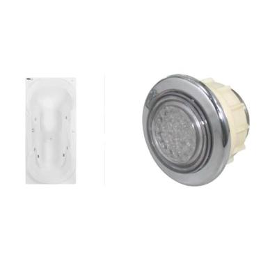 Imagem de Banheira de Hidromassagem Due Gran Luxo P6-220v - com Aquecedor e Cromoterapia Branco