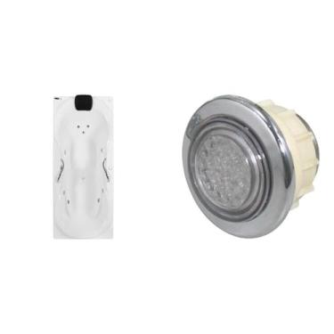 Imagem de Banheira de Hidromassagem Due Gran Luxo P4-110v - com Aquecedor e Cromoterapia Branco