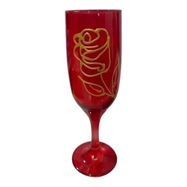 Imagem de Taça Pomba Gira Rosa Vermelha Cristal Super Luxo - Vidro