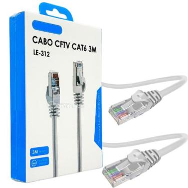 Imagem de Cabo de Rede RJ45 CFTV CAT6 Com Conector Banhado a Ouro LE311 LE312 LE