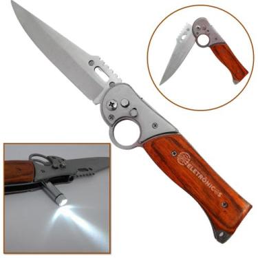 Imagem de Canivete Dobrável Ideal Para Atividades De Sobrevivência Com Luz Led S