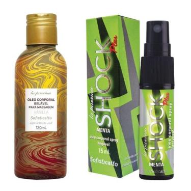 Imagem de Óleo de massagem Vanilla Beijável e Shock Treme Pulsa Menta - Sofistic