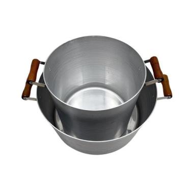 Imagem de Kit Hotel Restaurante Caldeirão N30 + Panela N40 Alumínio - Aluminio F