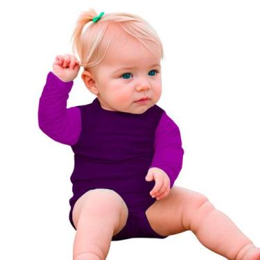 Imagem de Body Bebe Infantil Proteção Solar UV 50+ Manga Longa Banho Praia Pisci