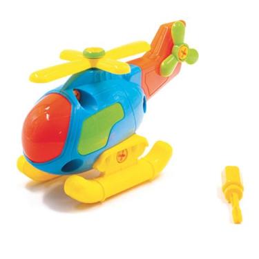 Imagem de Brinquedo Helicoptero Monta e Desmonta com Chave de Fenda - Pica Pau