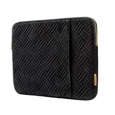 Imagem de Capa para laptop BAGSMART compatível com notebook de 13 a 13,3 polegadas, MacBook Air, MacBook Pro de 14 polegadas, computador, capa protetora repelente de água com bolso, preta