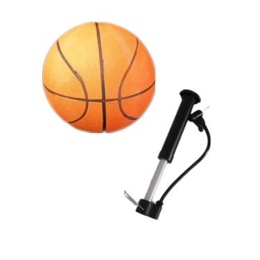 Imagem de Bola Basquete Tamanho 7 Padrão - Miki Toy, Bola mais bomba de encher