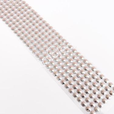 Imagem de Cartela Adesiva Meia Perola Hexagonal 6mm Prata - 238 unidades - MC