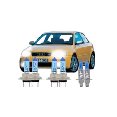 Imagem de Kit Lâmpada Super Branca Audi A3 1997 A 2006 Techone H7 H1