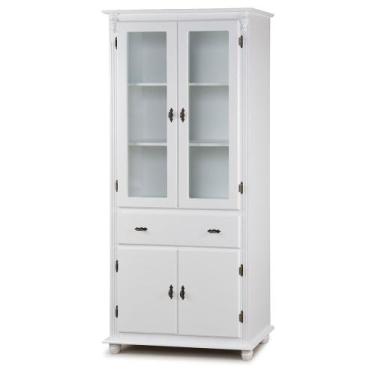 Imagem de Cristaleira de Vidro e Madeira Antique com 4 Portas e 1 Gaveta - 308 -